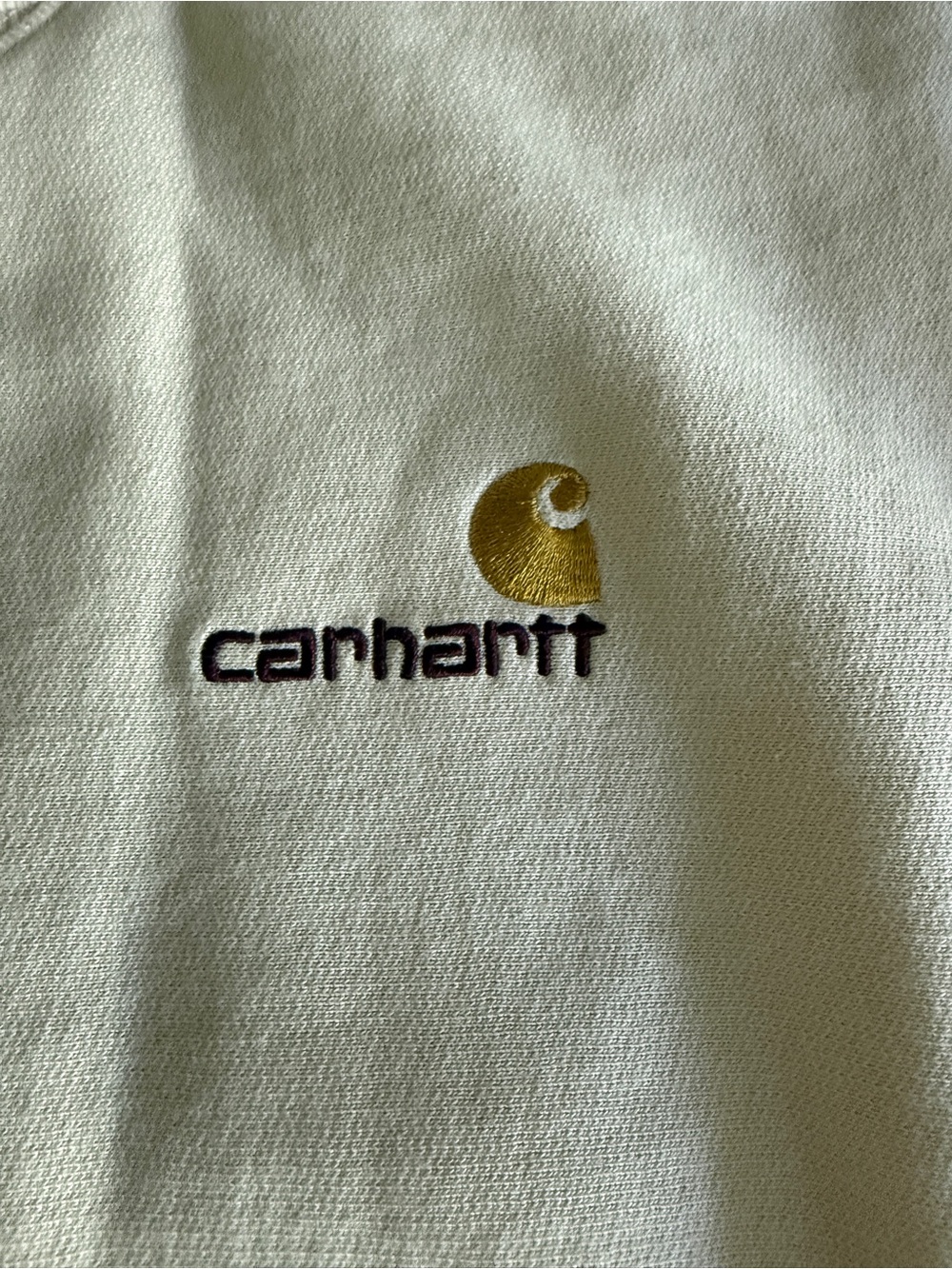 Carhartt WIP American Script Men’s Cream Crewneck Sweatshirt - Picture 2 of 4